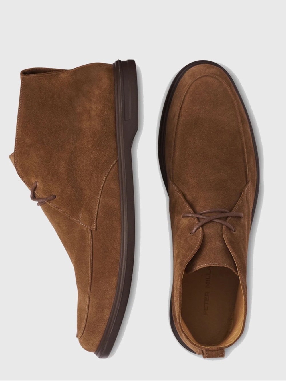 Peter Millar Boots Men’s Crown Crafted Excursionist Lace Up Derby Brown 10.5